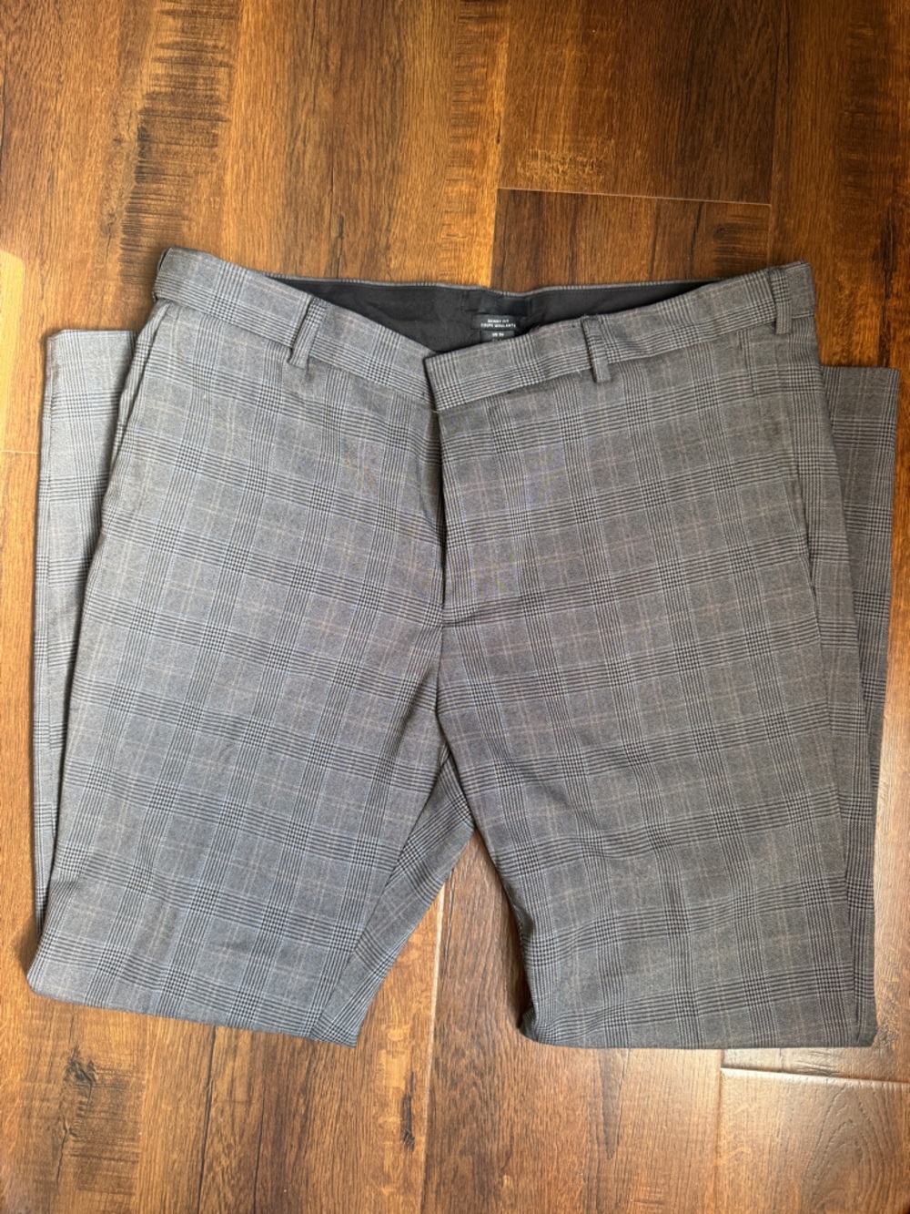 H&M Black and Gray Glen Plaid Skinny Dress Pants